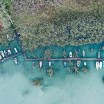 aerial photography of boats